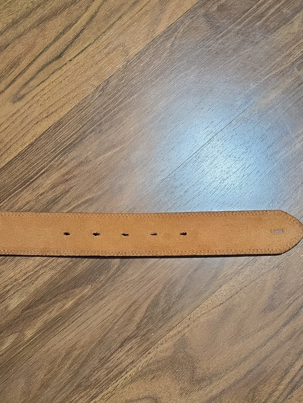 Justin Leather Belt with Decorative Silver Buckle And Embellishments